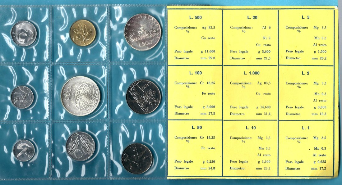  Italien KMS 1970 2x Silber  Golden Gate Münzenankauf Koblenz Frank Maurer AC805   