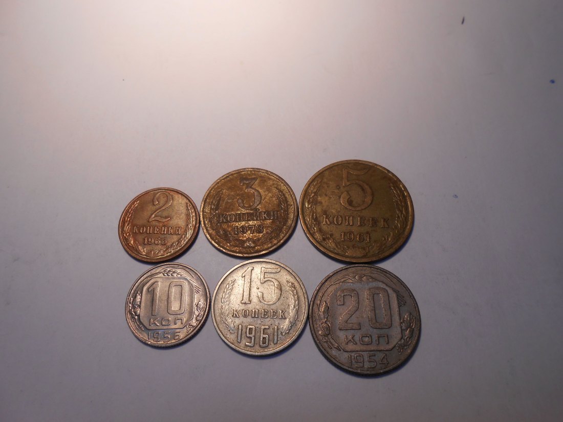  Münzen 6. Russland Sowjetunion CCCP 6er Lot(2) diverse Kursmünzen   