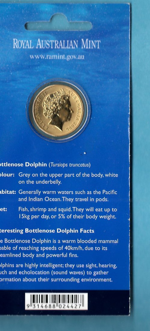  Australien 1 Dollar Farbe 2007 rar Golden Gate Münzenankauf Koblenz Frank Maurer AC830   