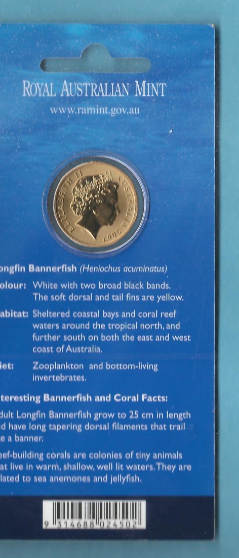  Australien 1 Dollar Farbe 2007 rar Golden Gate Münzenankauf Koblenz Frank Maurer AC831   