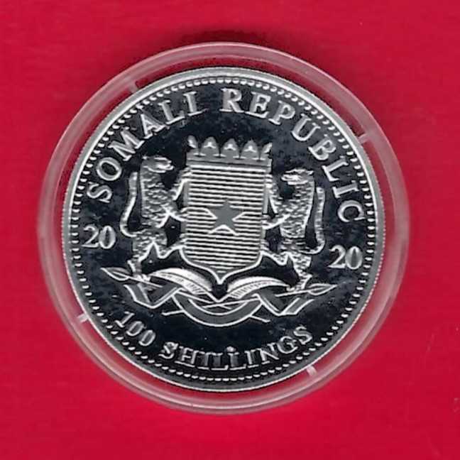  Somalia 100 Shillings 2020 Leopard 1 OZ PP Münzenankauf Koblenz Frank Maurer AC731   