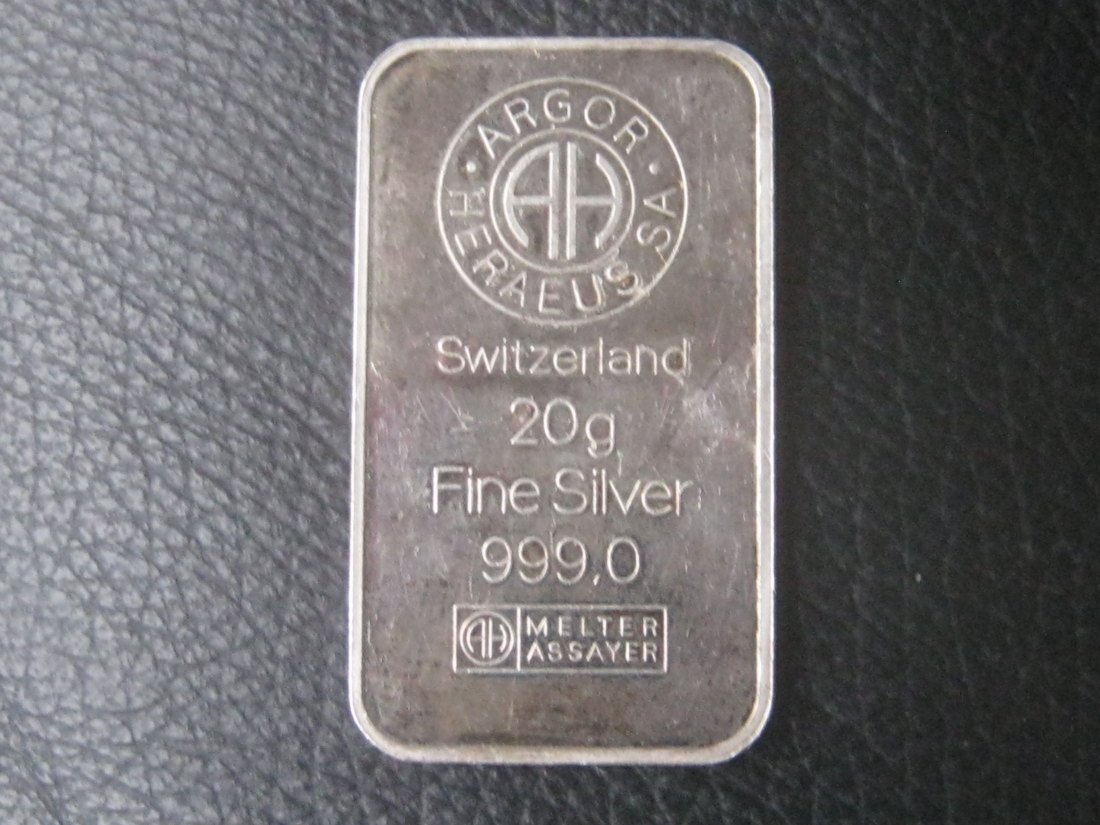 20 Gramm Silber von Argor Heraeus