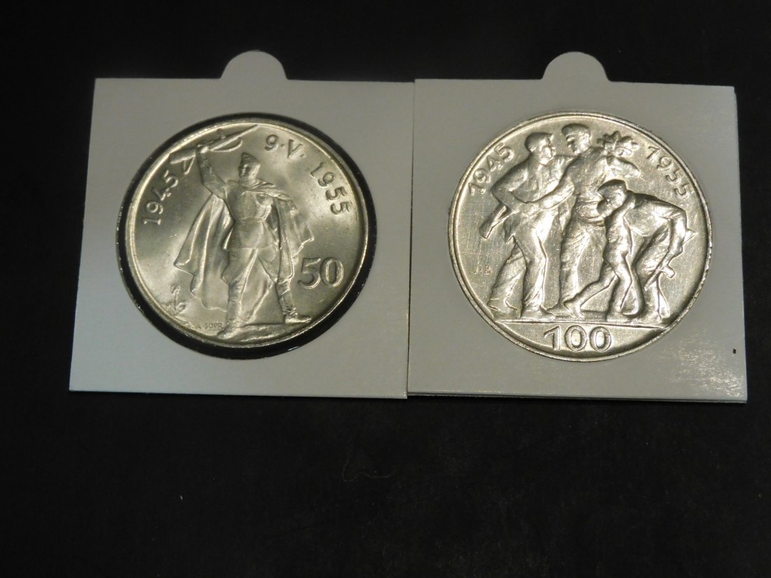  CZECHOSLOVAKIA 50-100 KORUN 1955.GRADE-PLEASE SEE PHOTOS.   