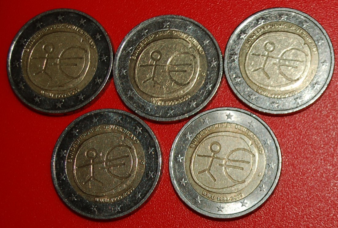  * OFFENES BUCH 1957: DEUTSCHLAND ★ 2 EURO 2007ADFGJ NICHT-PHALLISCHE KOMPLETTSET!★OHNE VORBEHALT!   