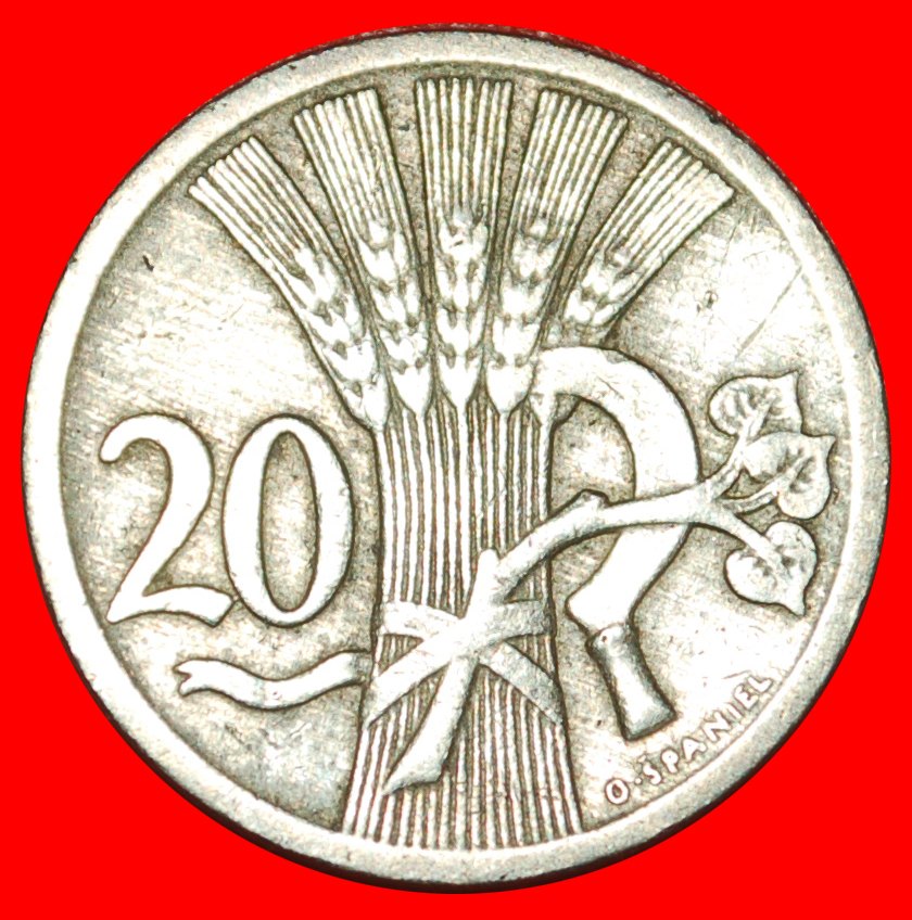 * SICHEL (1921-1938): TSCHECHOSLOWAKEI ★ 20 HELLER 1927 LÖWE!★OHNE VORBEHALT!