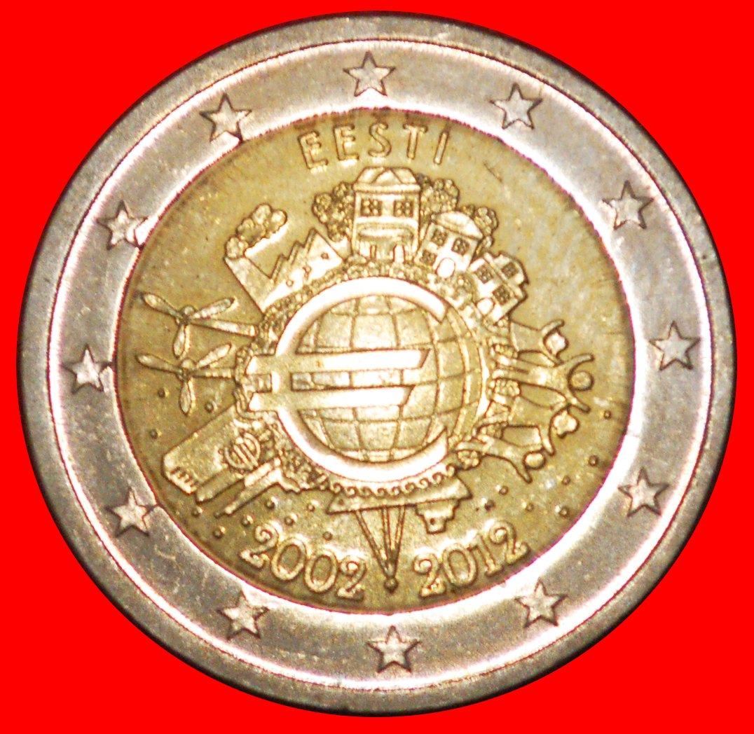 * SHIP: estonia (ex. the USSR, russia) ★ 2 EURO 2002-2012! UNC MINT LUSTRE!★LOW START ★ NO RESERVE!