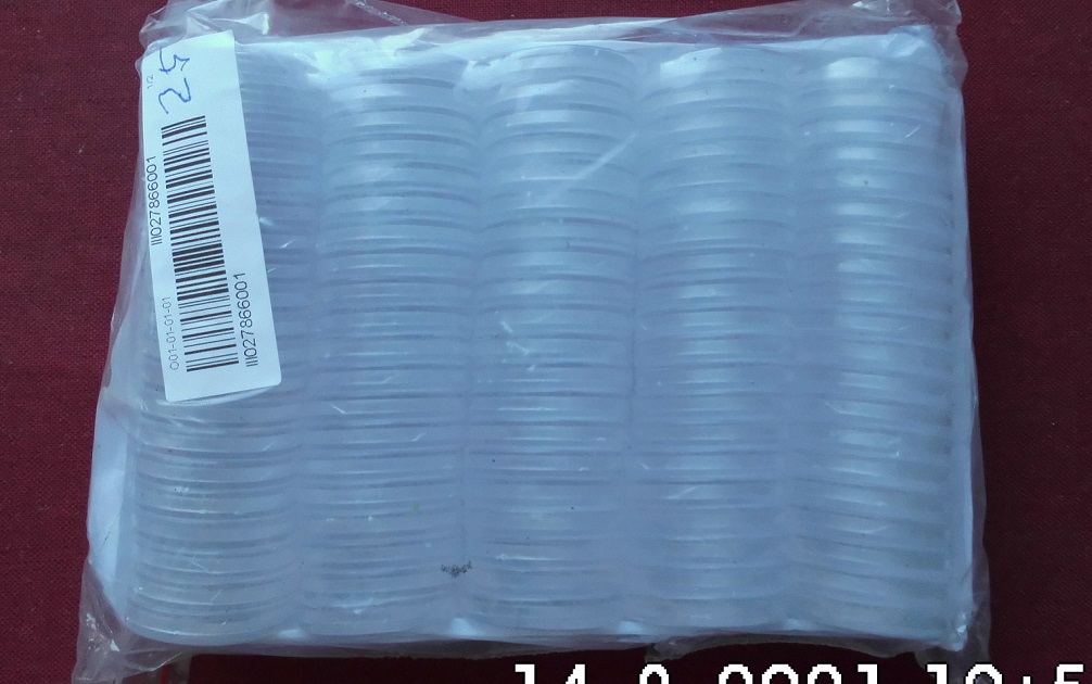  100 Stück Münzkapseln 25mm für Medaillen und Münzen Acryl klar randlos NEU   