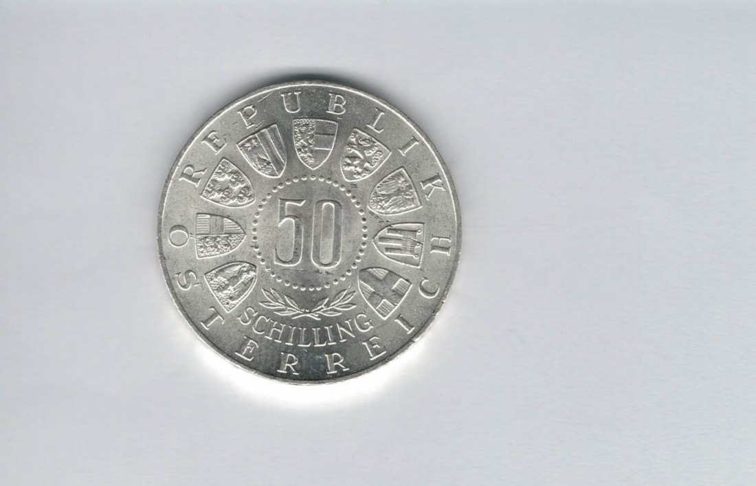  50 Schilling 1963 Tirol 600 Jahre bei Österreich Rf 2. Republik Ag Spittagold9800 (4584/2)   