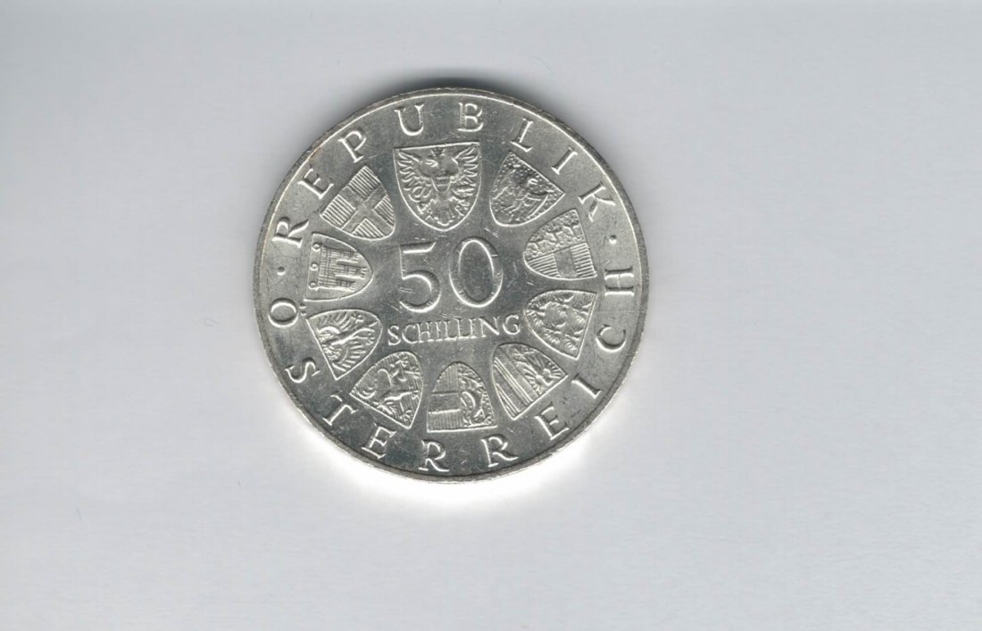  50 Schilling 1967 100 Jahre Donauwalzer Österreich 2. Republik silber Spittalgold9800 (4584/6)   