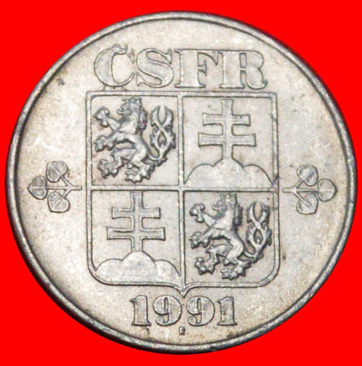  * POST COMMUNIST (1991-1992): CZECHOSLOVAKIA ★ 10 HELLER 1991 MINT LUSTRE!★LOW START ★ NO RESERVE!   