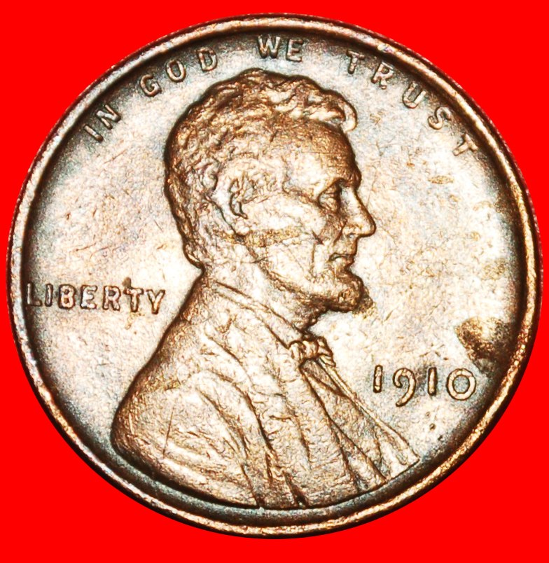 * WHEAT PENNY (1909-1958): USA ★ 1 CENT 1910! LINCOLN (1809-1865)★LOW START ★ NO RESERVE!