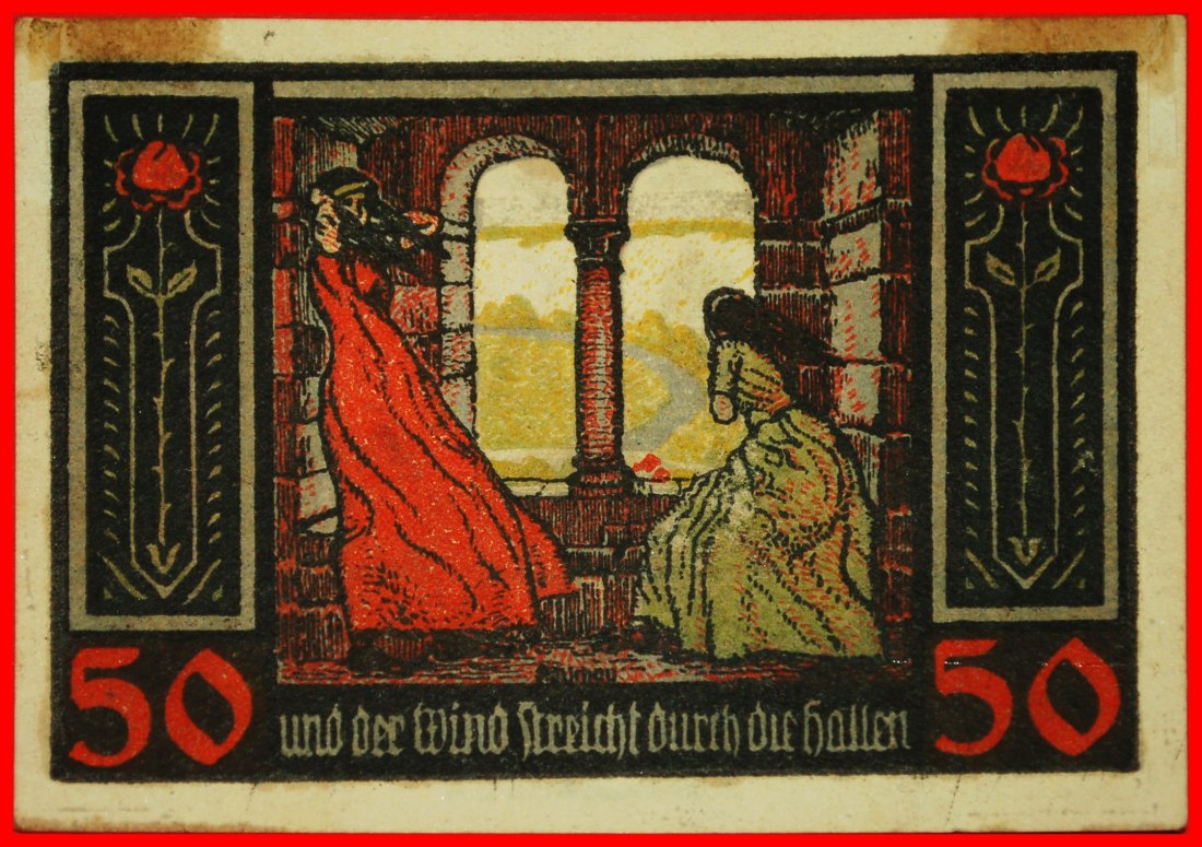 * SACHSEN: DEUTSCHLAND RUDELSBURG ★ 50 PFENNIG 1921 JENA! SS KNACKIG!★OHNE VORBEHALT