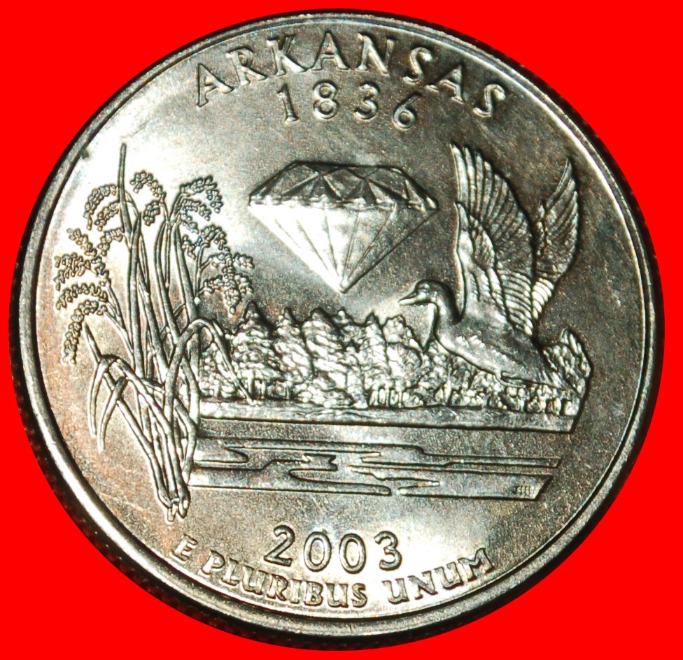 * VOGEL 1836: USA ★ 1/4 DOLLAR 2003D STG von der Rolle! WASHINGTON (1789-1797)!★OHNE VORBEHALT!