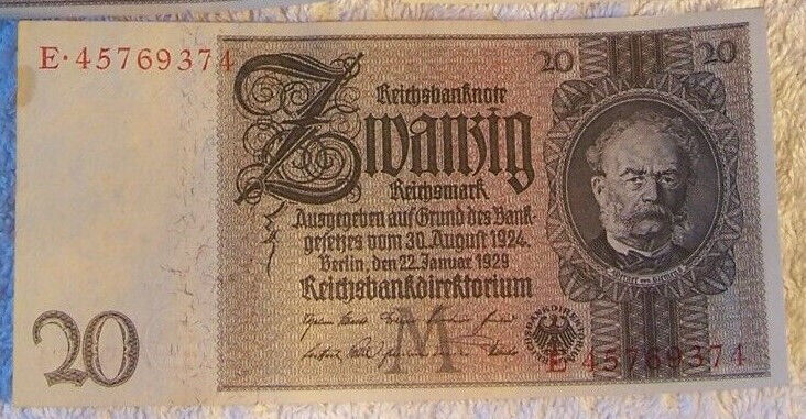 DEUTSCHES REICH 20 Reichsmark, Ro. 174b, M/E, Kriegsdruck - wunderbare Erhaltung