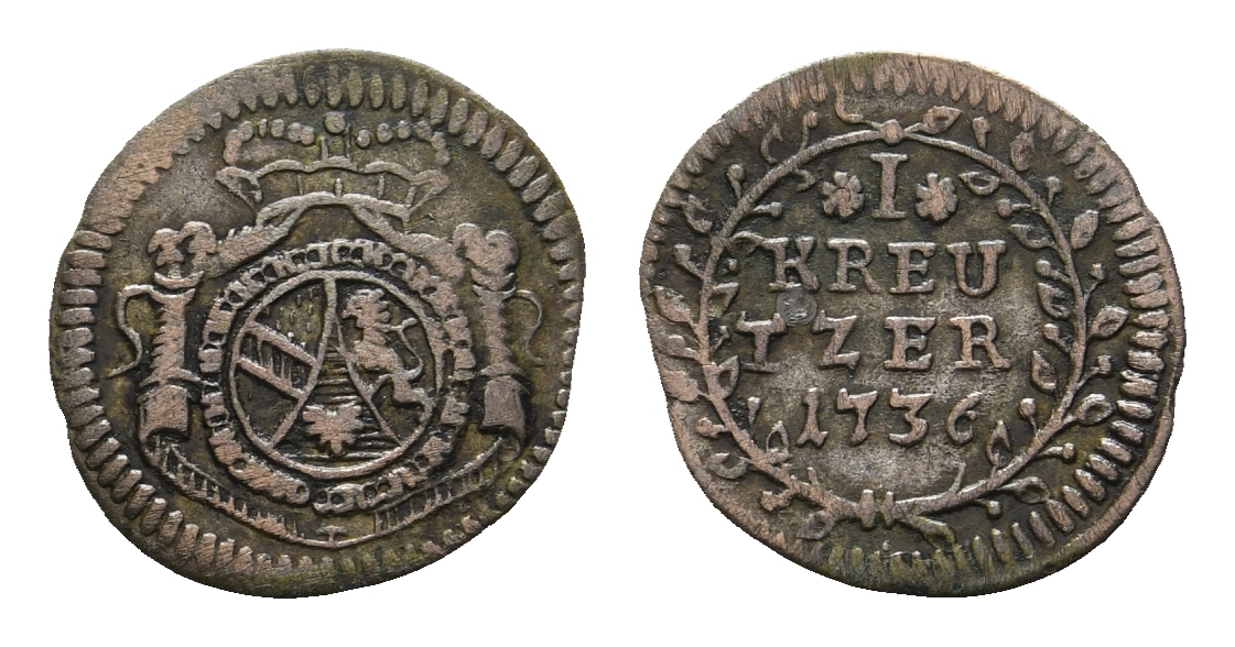  Altdeutschland; Kleinmünze 1736   