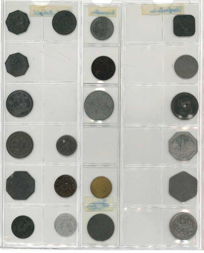  Lot Marken/ Notgeld; 21 Stück   
