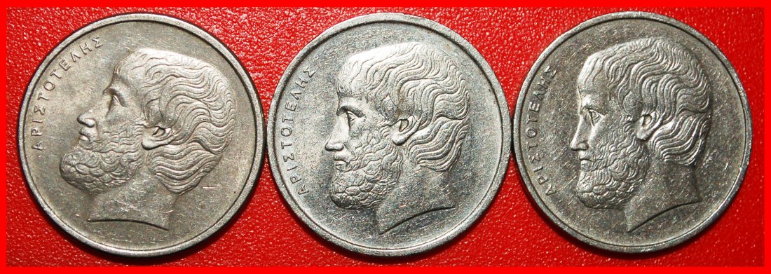 *KOMPLETT-SET LEHRER VON ALEXANDER III. 336-323 vdZ:GRIECHENLAND★5 DRACHMEN 1976-1980★OHNE VORBEHALT