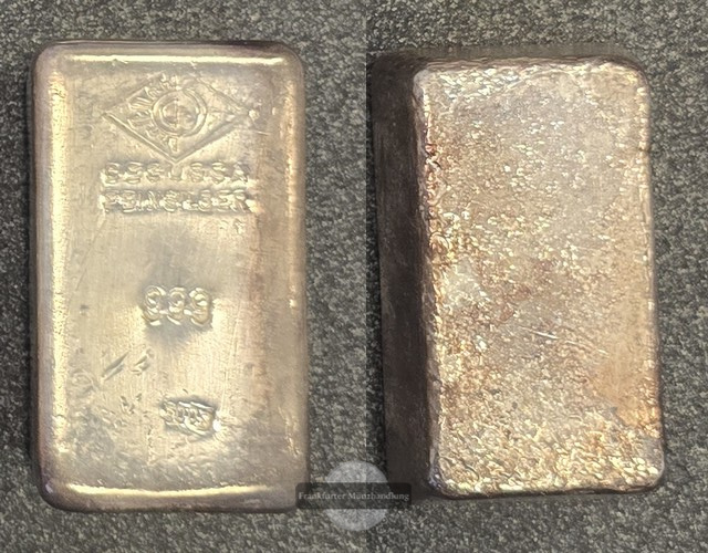  Deutschland 500g Silberbarren Degussa  FM-Frankfurt  Feingewicht: 500g   