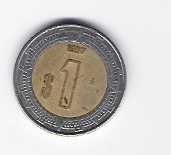 Mexiko 1 Peso 1997 St/Al-N-Bro  Schön Nr.177 KM 603 (D8/132 )   