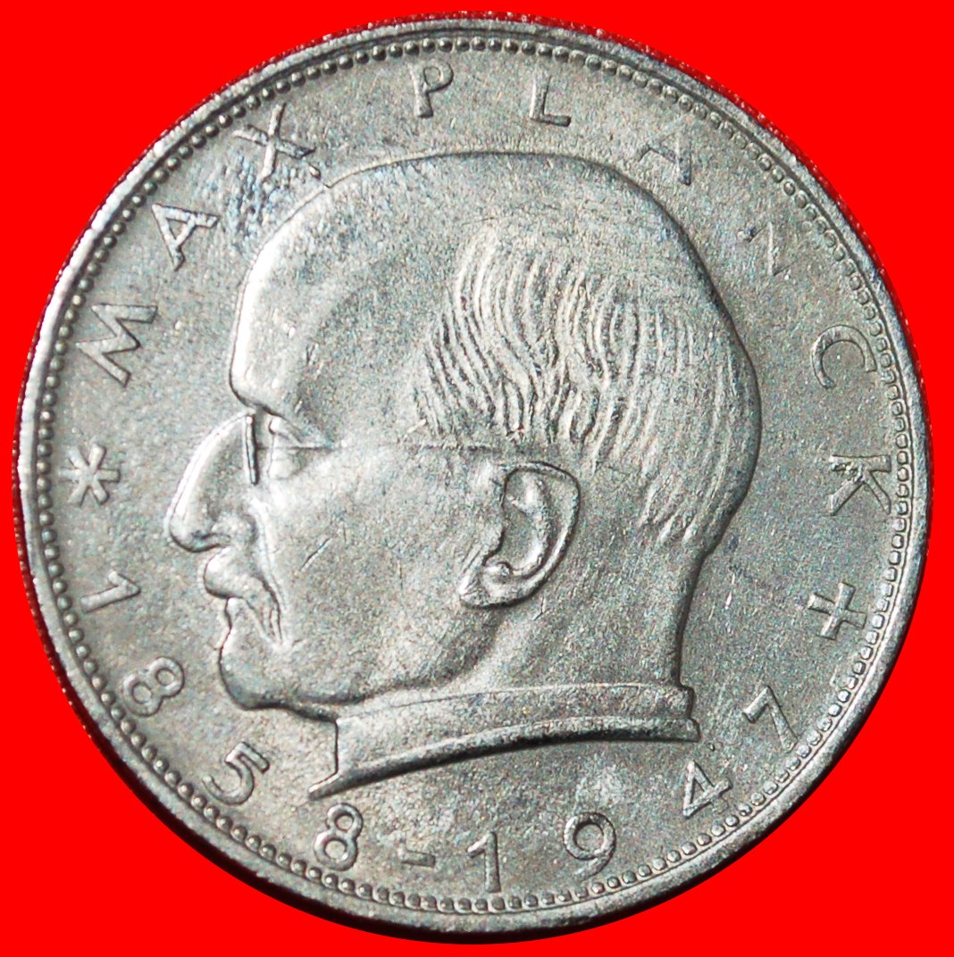  *NOBELPREIS 1918:DEUTSCHLAND★2 MARK 1971D PLANCK (1858 - 1947) BAYERN★VERÖFFENTLICHT★OHNE VORBEHALT!   