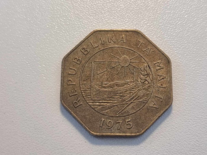  Malta 25 Cents 1975 Umlauf   