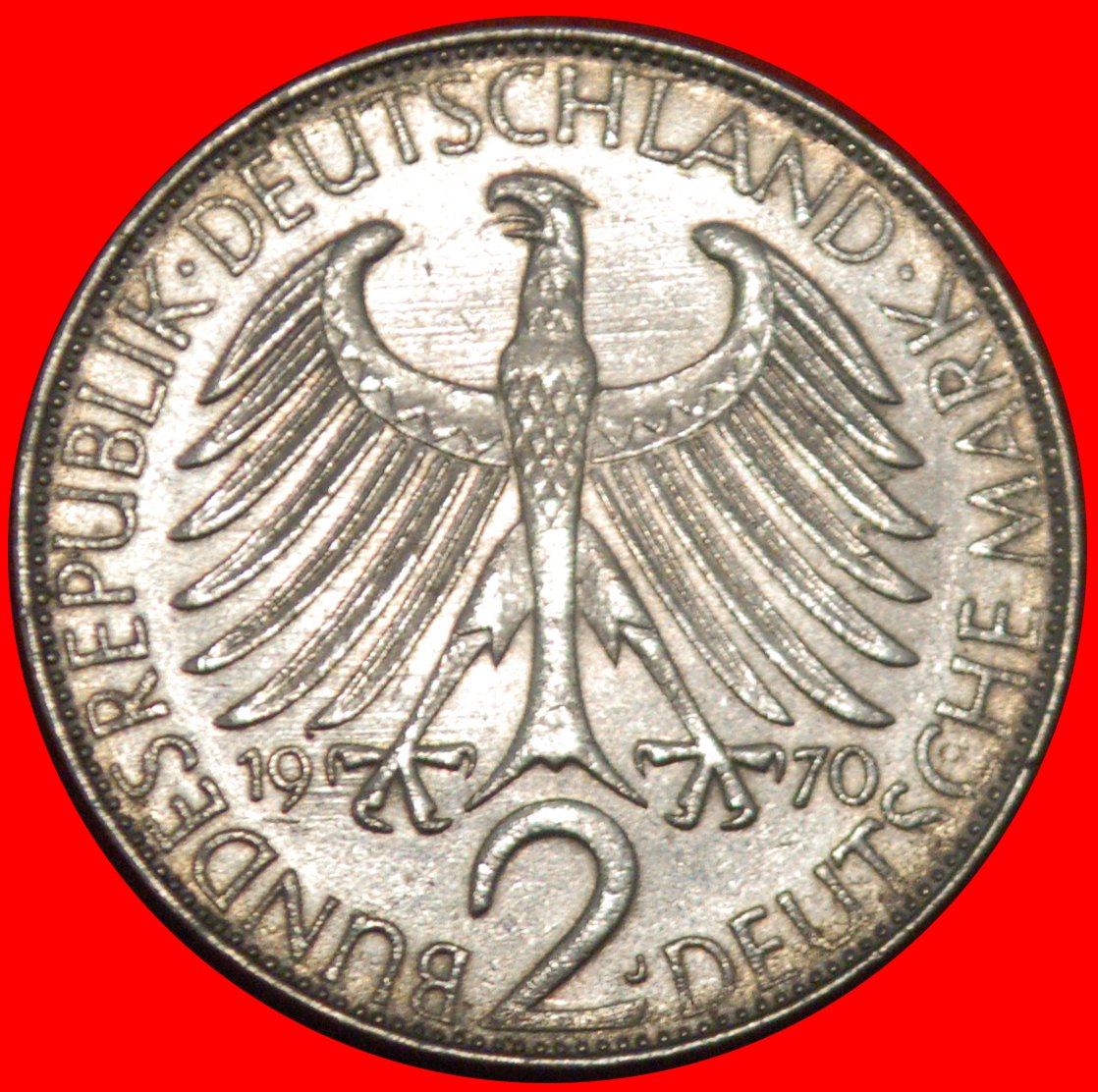  * NOBEL PRIZE 1918: GERMANY ★ 2 MARKS 1970J PLANCK (1858-1947) DIE A HAMBURG★LOW START ★ NO RESERVE!   