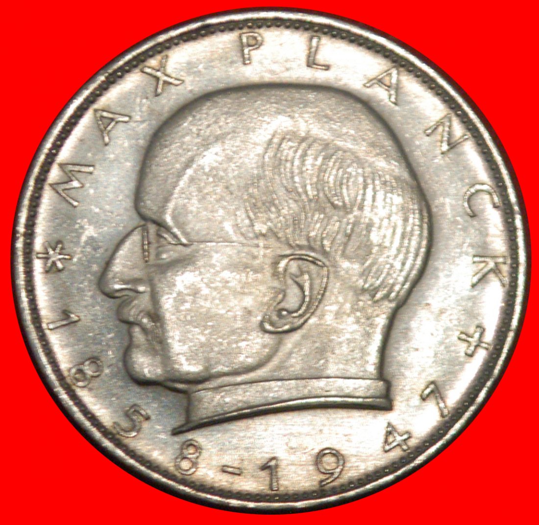  * NOBEL PRIZE 1918: GERMANY ★ 2 MARKS 1971G PLANCK (1858-1947) DIE B BADEN★LOW START ★ NO RESERVE!   