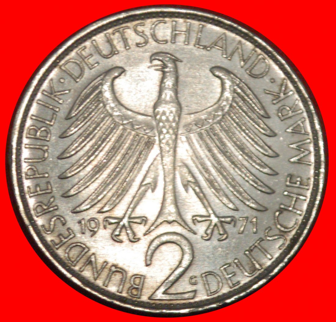  * NOBEL PRIZE 1918: GERMANY ★ 2 MARKS 1971G PLANCK (1858-1947) DIE B BADEN★LOW START ★ NO RESERVE!   