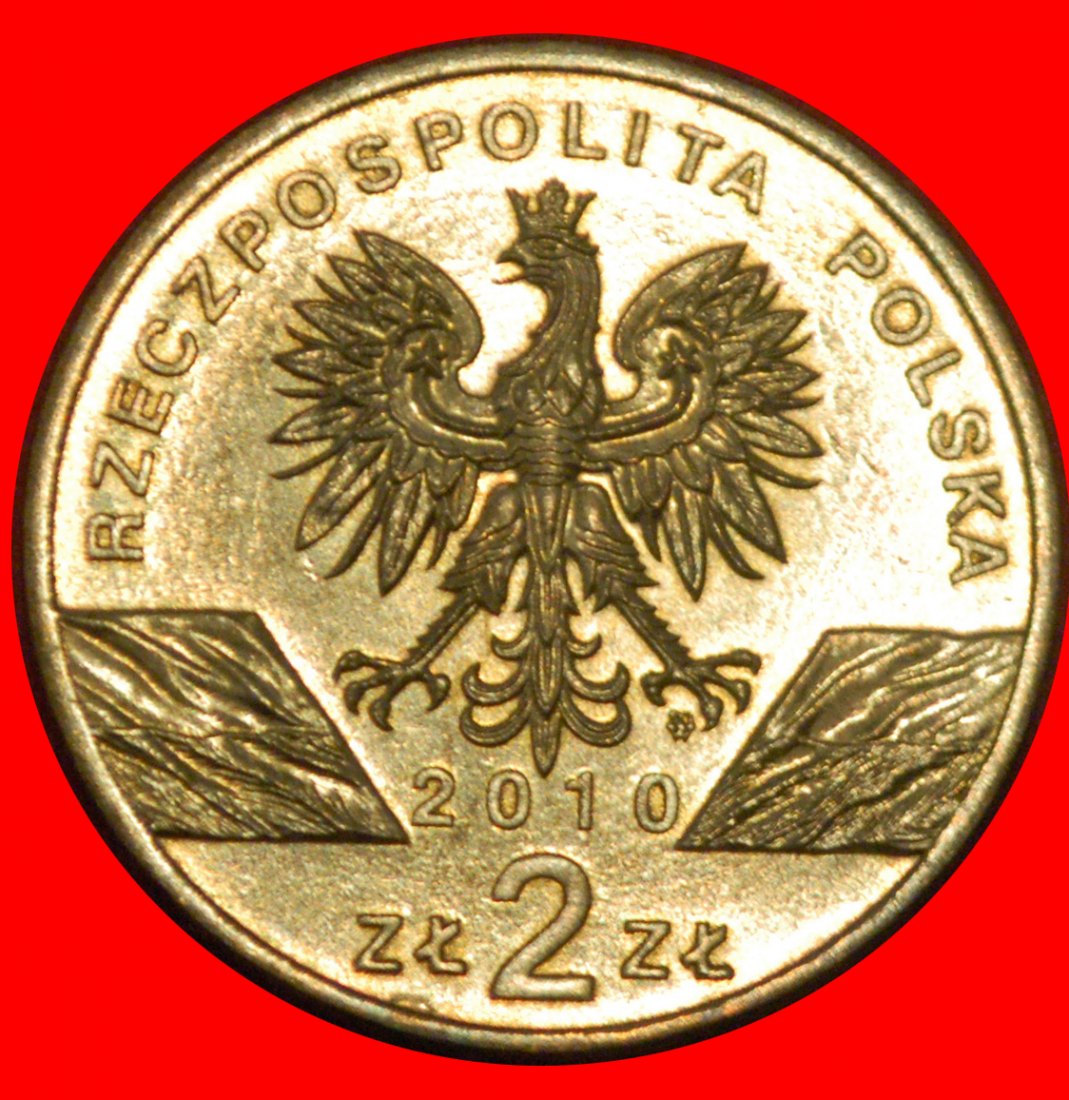  * BAT: POLAND ★ 2 ZLOTY 2010 NORDIC GOLD UNC MINT LUSTRE! ★LOW START ★ NO RESERVE!   