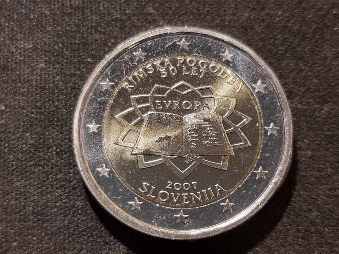  Slowenien 2 Euro 2007 - Römischer Staatsvertrag STG   