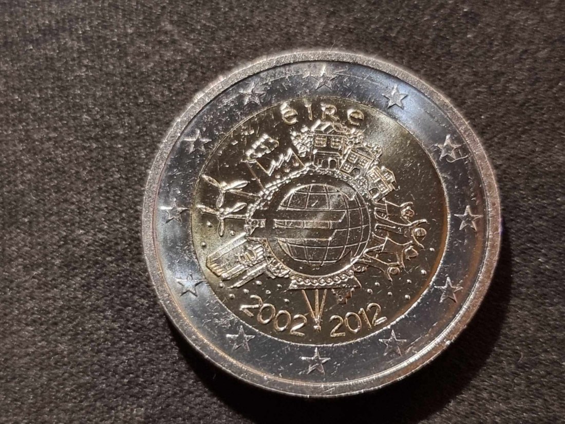  Irland 2 Euro 2012 - 10 Jahre Eurobargeld STG   