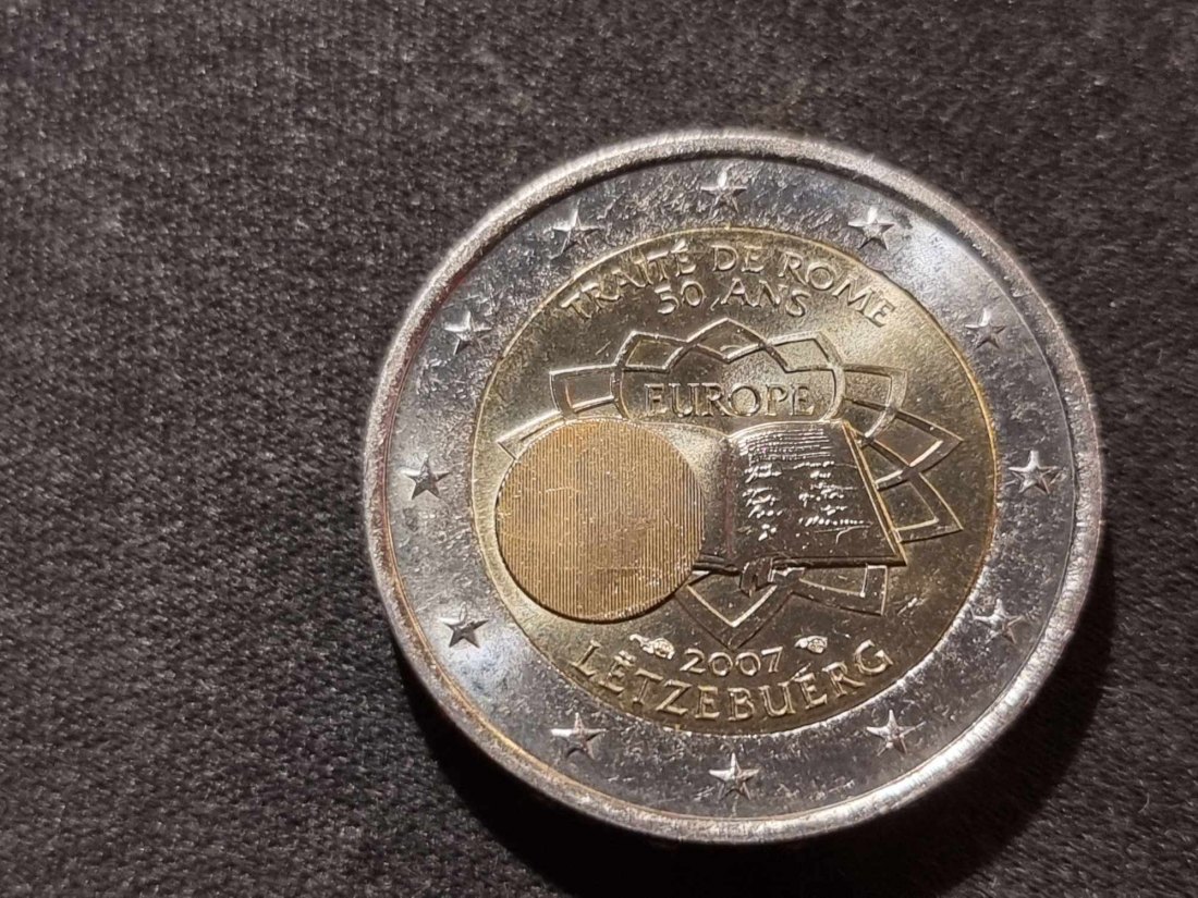  Luxemburg 2 Euro 2007 - Römischer Staatsvertrag STG   