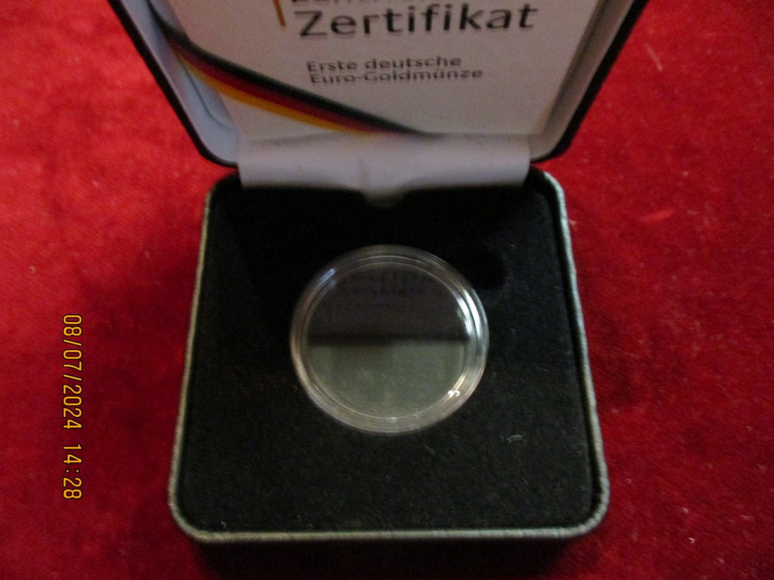  Münz-Etui für 100 € Euro Gold BRD mit Zertifikat und Kapsel KLOSTER LORSCH   