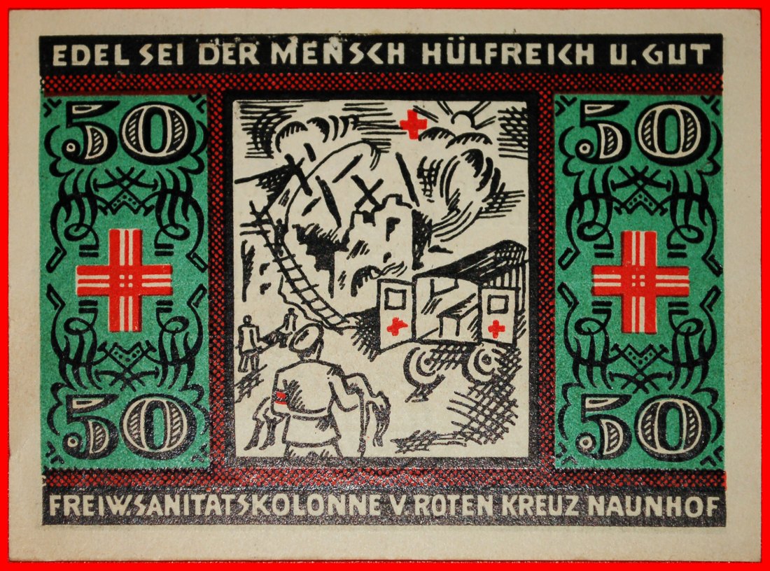 * SAXONY: GERMANY NAUNHOF ★ 50 PFENNIGS 1921 UNC CRISP TO BE PUBLISHED!★LOW START ★ NO RESERVE!