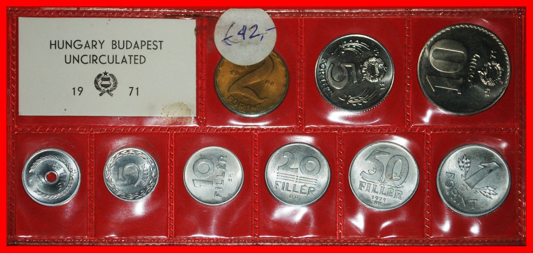  * STERN DES KOMMUNISMUS 1949–1989:UNGARN★KMS MÜNZSATZ 1971 BU (9 MÜNZEN) UNGEWÖHNLICH★OHNE VORBEHALT   
