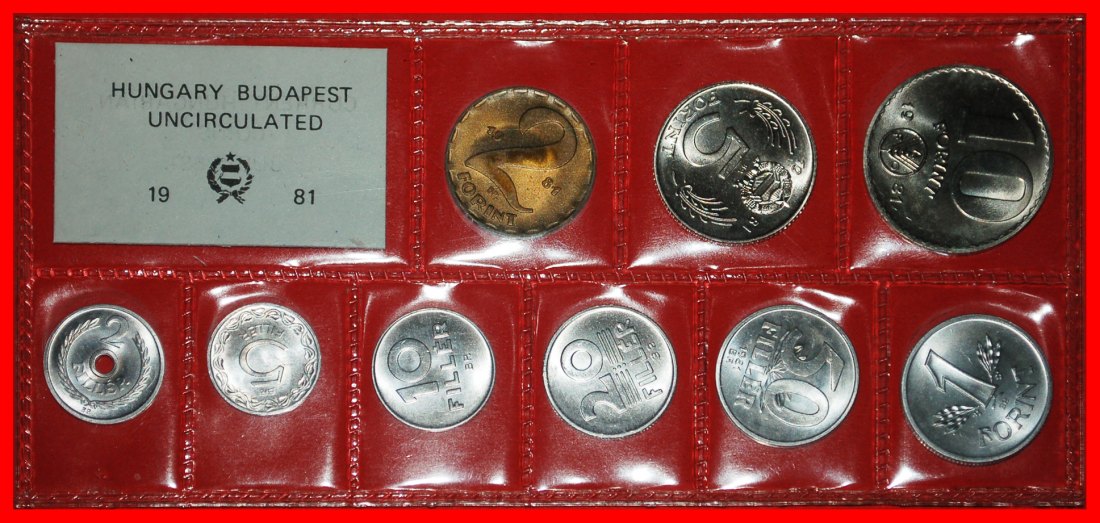 * STERN DES KOMMUNISMUS 1949–1989: UNGARN ★ KMS MÜNZSATZ 1981 FAO BU (9) UNGEWÖHNLICH★OHNE VORBEHALT
