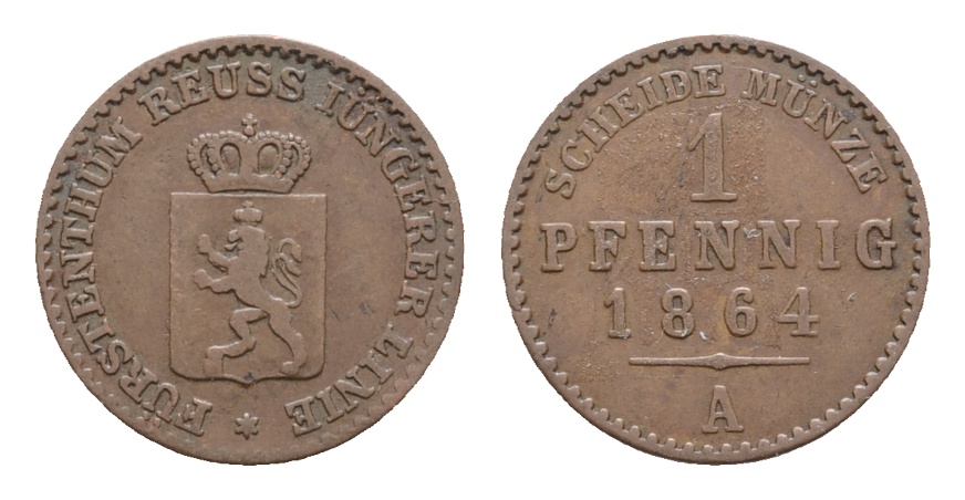  Reuß; Kleinmünze 1864   