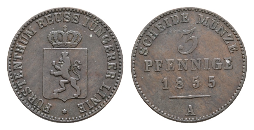  Reuß; Kleinmünze 1855   