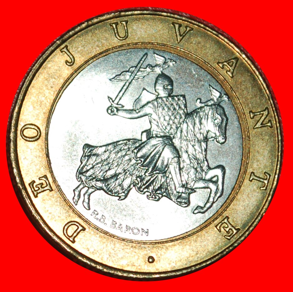 * FRANCE (1989-2000): MONACO ★ 10 FRANCS 1998 KNIGHT UNC MINT LUSTRE! ★LOW START ★ NO RESERVE!