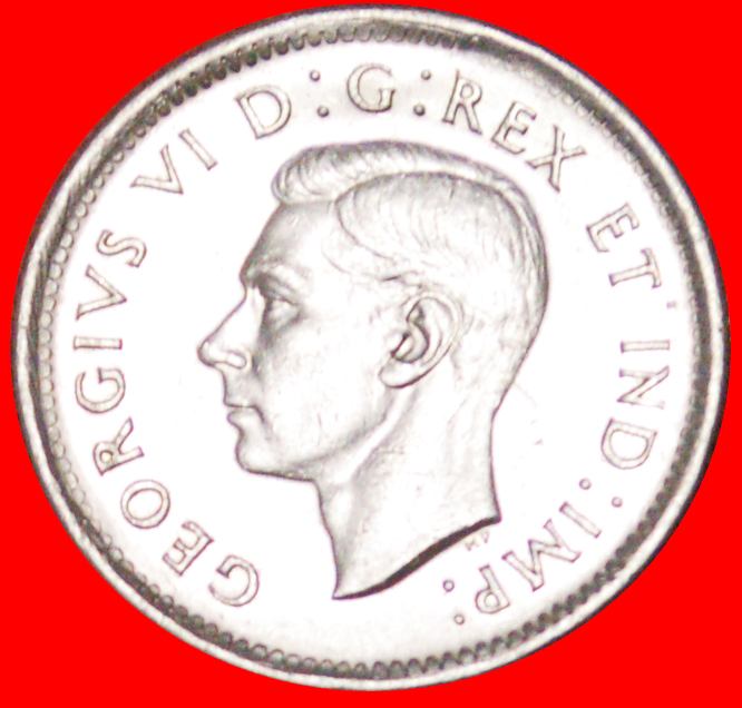  * SCHIFF: KANADA ★ 10 CENT 1943 SILBER! GEORG VI. (1937-1952) OHNE VORBEHALT!   