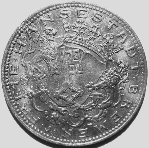  Bremen 50 Verrechnungspfennig 1924   