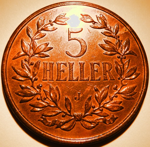  Deutsch Ostafrika 5 Heller 1909   