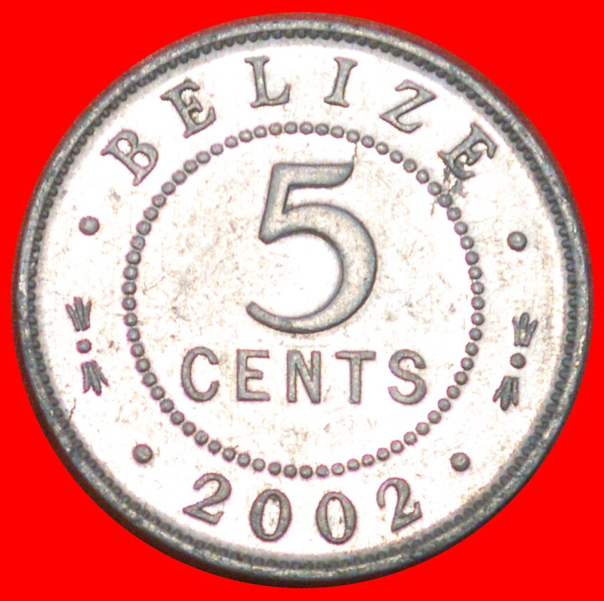 *GREAT BRITAN (1976-2022):BELIZE★5 CENTS 2002 ELIZABETH II 1953-2022 COLONIAL★LOW START★ NO RESERVE!