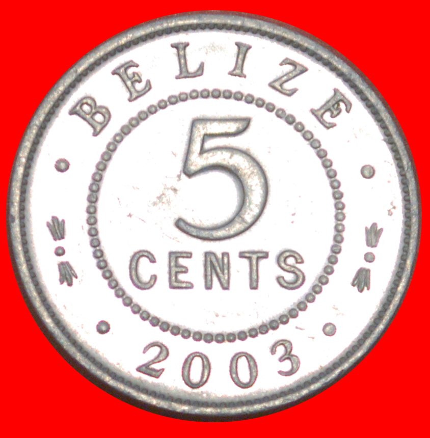 *GREAT BRITAN (1976-2022):BELIZE★5 CENTS 2003 ELIZABETH II 1953-2022 COLONIAL★LOW START★ NO RESERVE!