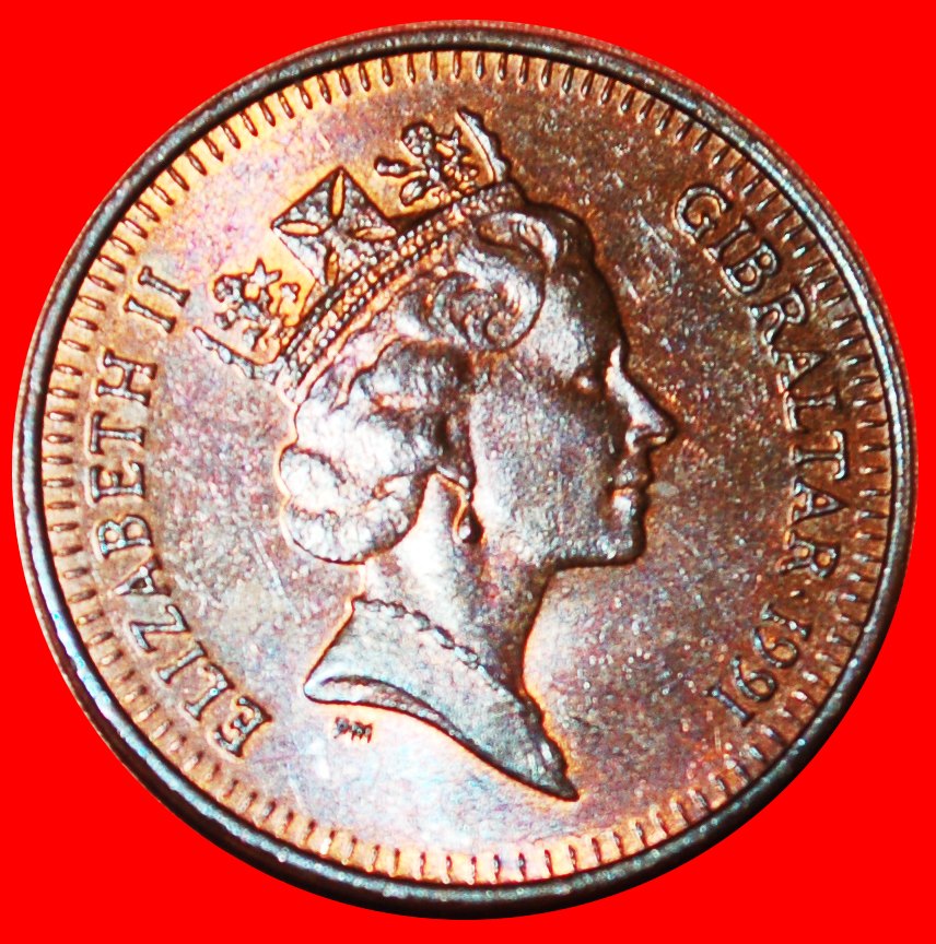 * GREAT BRITAIN (1988-2013): GIBRALTAR★1 PENNY 1991AA! ELIZABETH II 1953-2022★LOW START★ NO RESERVE!