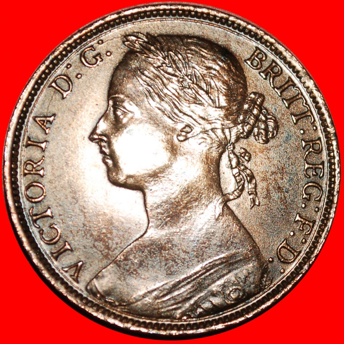  * 2 VERKAUFT HERRIN DER SEEN:GROSSBRITANNIEN★1 PENNY 1892★SCHIFF★VICTORIA 1837-1901 ★OHNE VORBEHALT!   