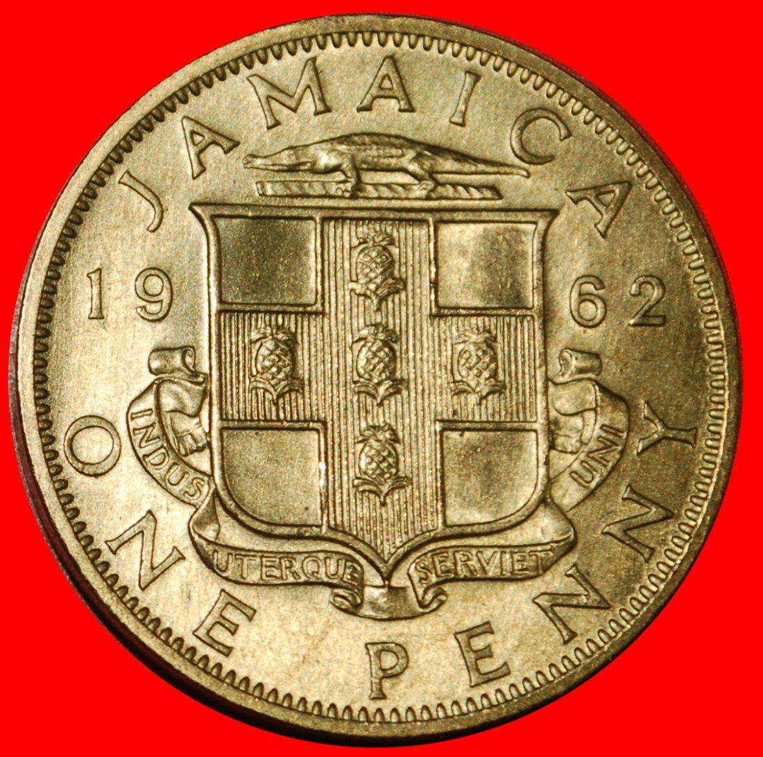 * GREAT BRITAIN (1953-1963):JAMAICA★1 PENNY 1962 UNC! ELIZABETH II 1953-2022★LOW START ★ NO RESERVE!