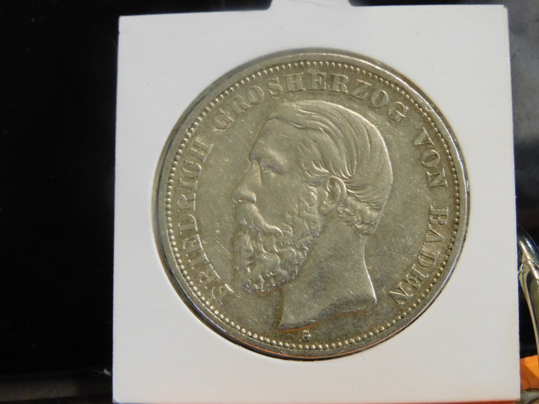  GERMANY 5 MARK 1898 BADEN.GRADE-PLEASE SEE PHOTOS.   