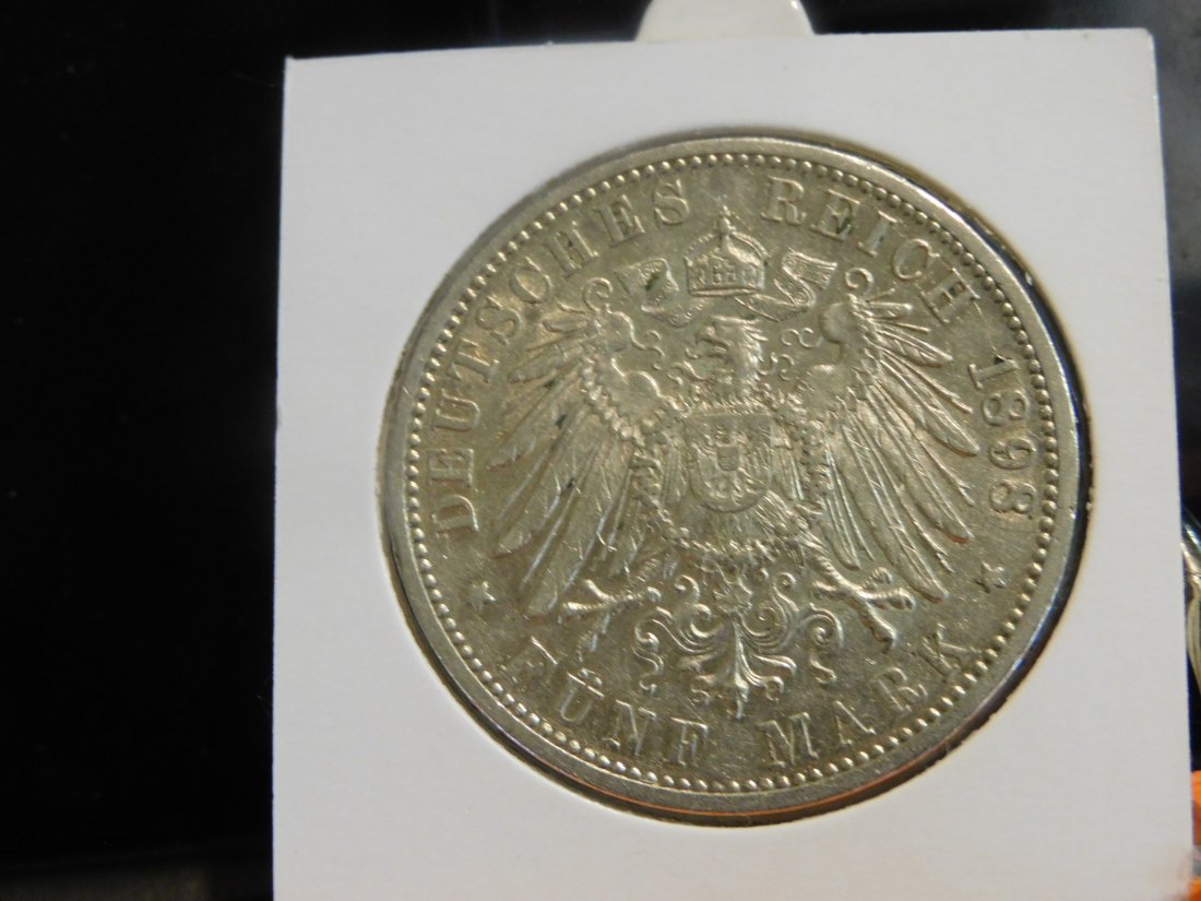  GERMANY 5 MARK 1898 BADEN.GRADE-PLEASE SEE PHOTOS.   