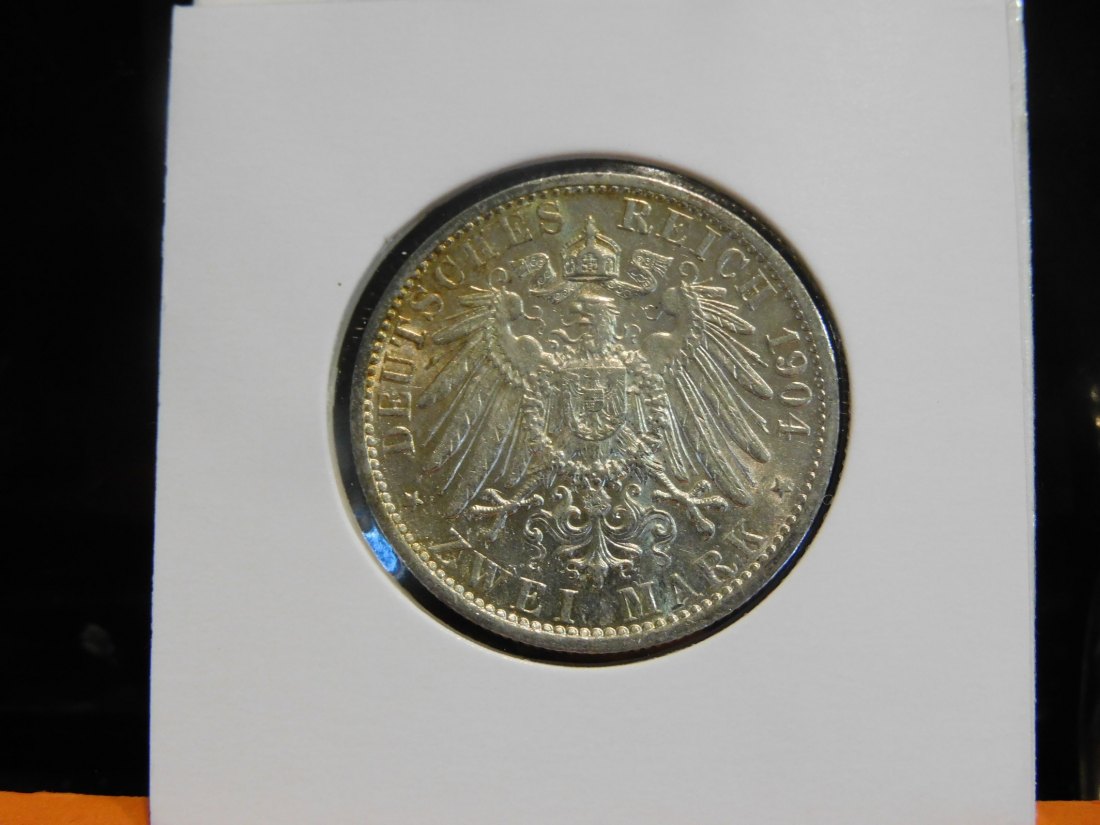  GERMANY 2 MARK 1904 M.SCHWERIN.GRADE-PLEASE SEE PHOTOS.   